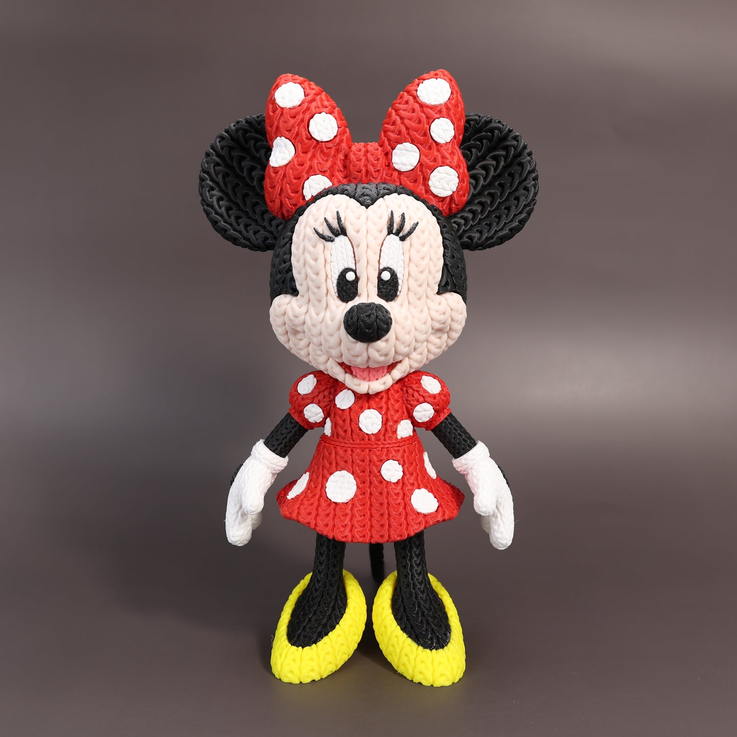Pupazzo Minnie effetto knitted – Figure decorativa stampata in 3D
