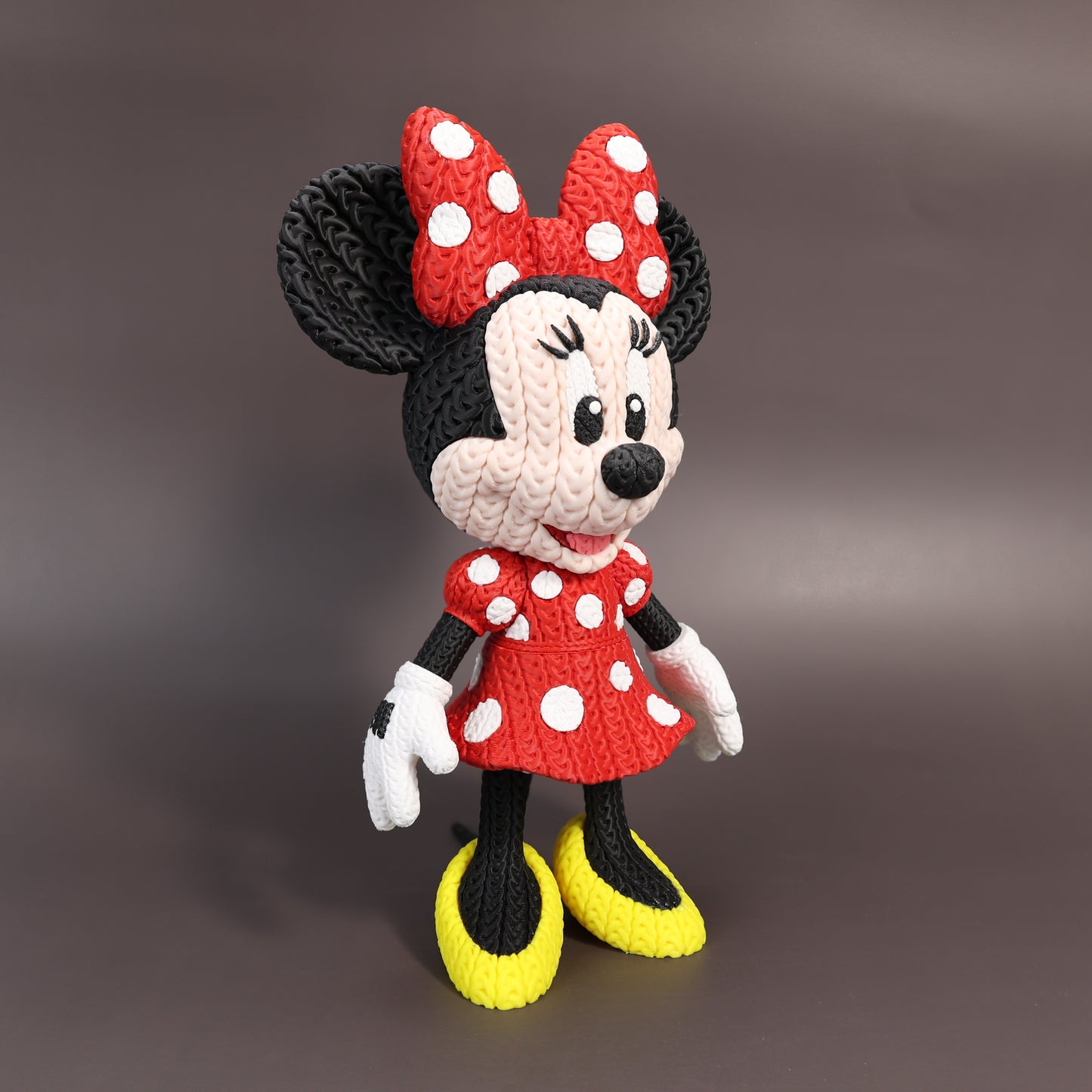 Pupazzo Minnie effetto knitted – Figure decorativa stampata in 3D