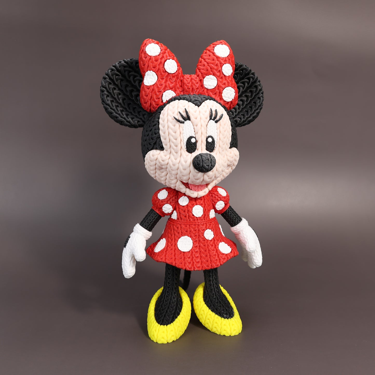 Pupazzo Minnie effetto knitted – Figure decorativa stampata in 3D
