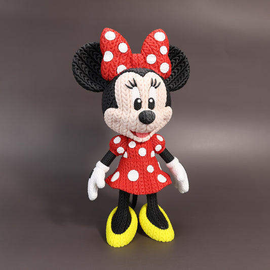 Pupazzo Minnie effetto knitted – Figure decorativa stampata in 3D