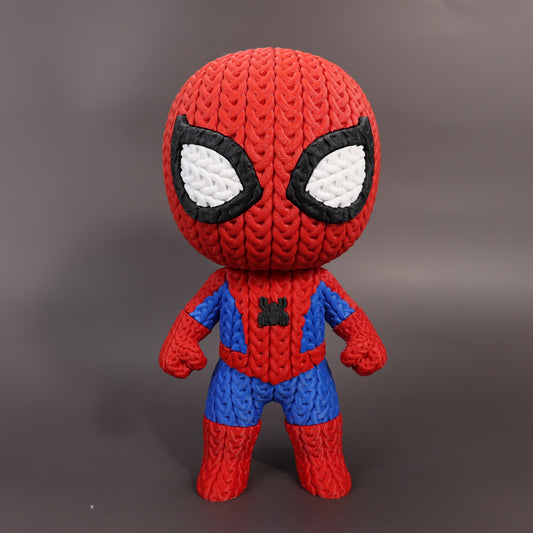 Pupazzo Spiderman effetto knitted – Figure decorativa stampata in 3D