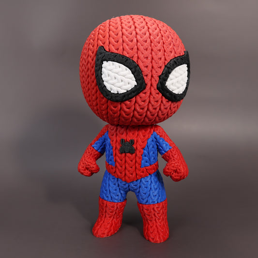 Pupazzo Spiderman effetto knitted – Figure decorativa stampata in 3D