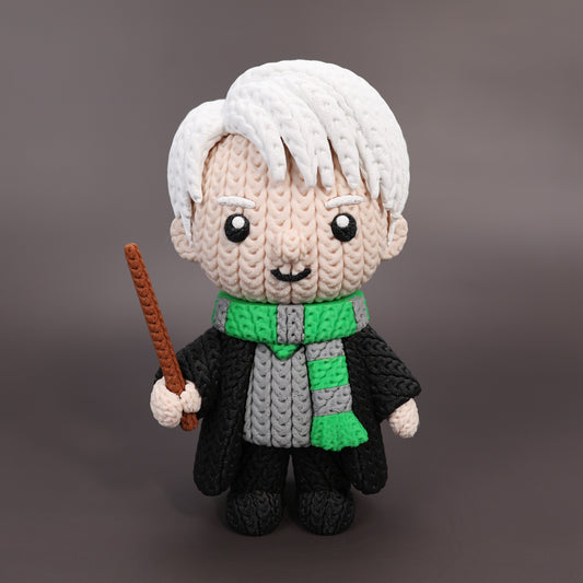 Pupazzo Draco Malfoy effetto knitted – Figure decorativa stampata in 3D