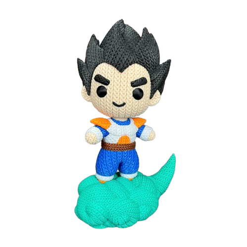 Pupazzo Vegeta effetto knitted – Figure decorativa stampata in 3D