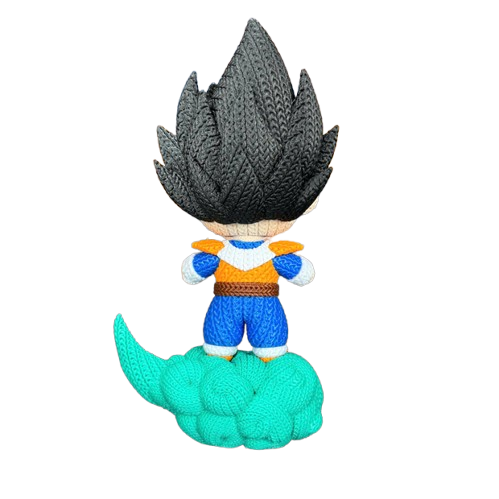 Pupazzo Vegeta effetto knitted – Figure decorativa stampata in 3D