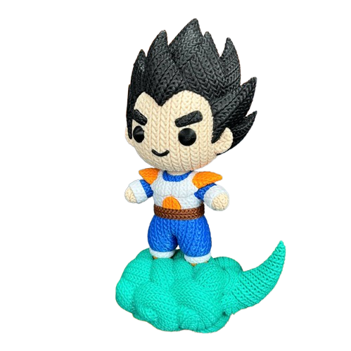Pupazzo Vegeta effetto knitted – Figure decorativa stampata in 3D