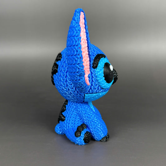 Pupazzo Stitch effetto knitted – Figure decorativa stampata in 3D