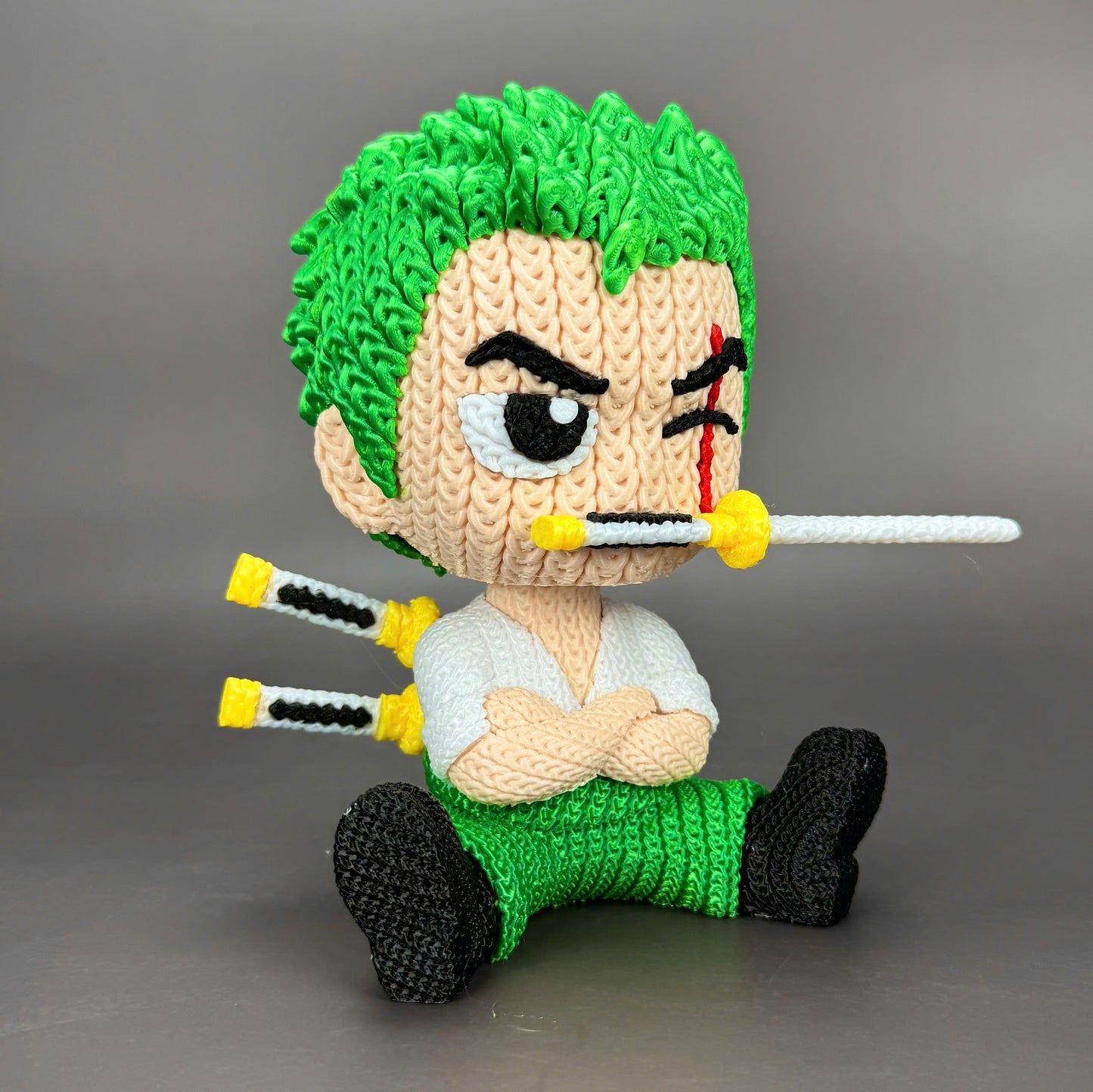 Pupazzo Zoro effetto knitted – Figure decorativa stampata in 3D