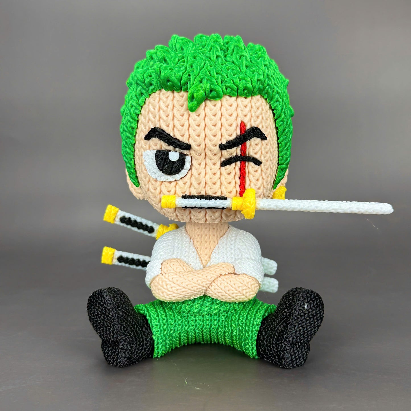 Pupazzo Zoro effetto knitted – Figure decorativa stampata in 3D