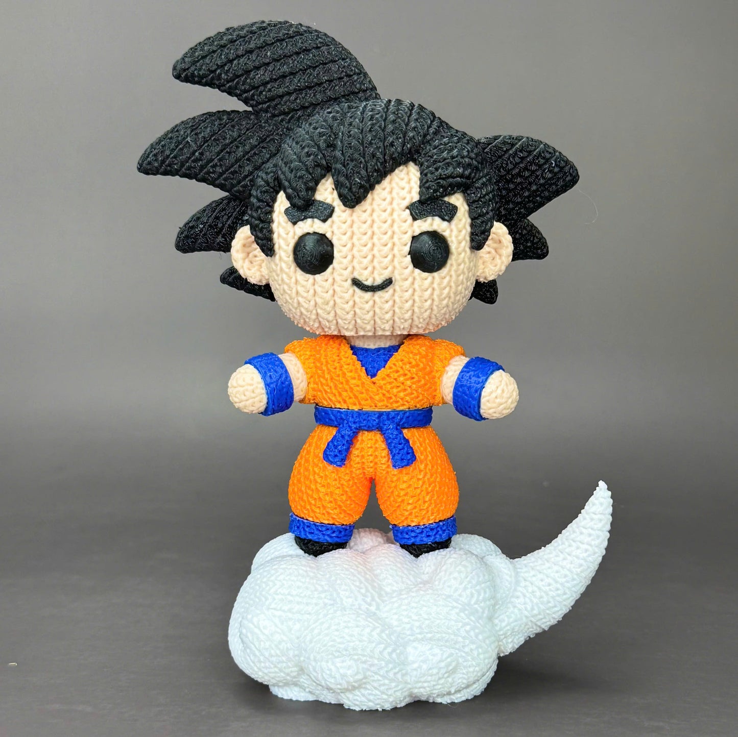 Pupazzo Goku effetto knitted – Figure decorativa stampata in 3D
