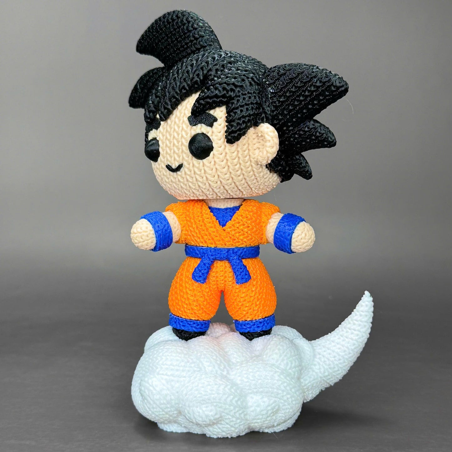 Pupazzo Goku effetto knitted – Figure decorativa stampata in 3D