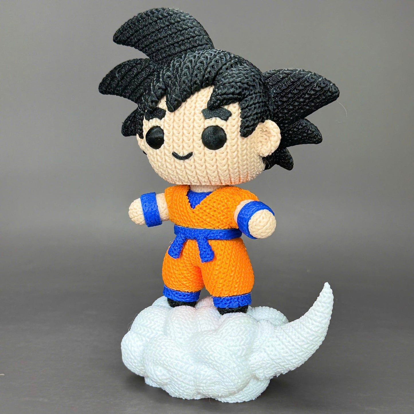 Pupazzo Goku effetto knitted – Figure decorativa stampata in 3D