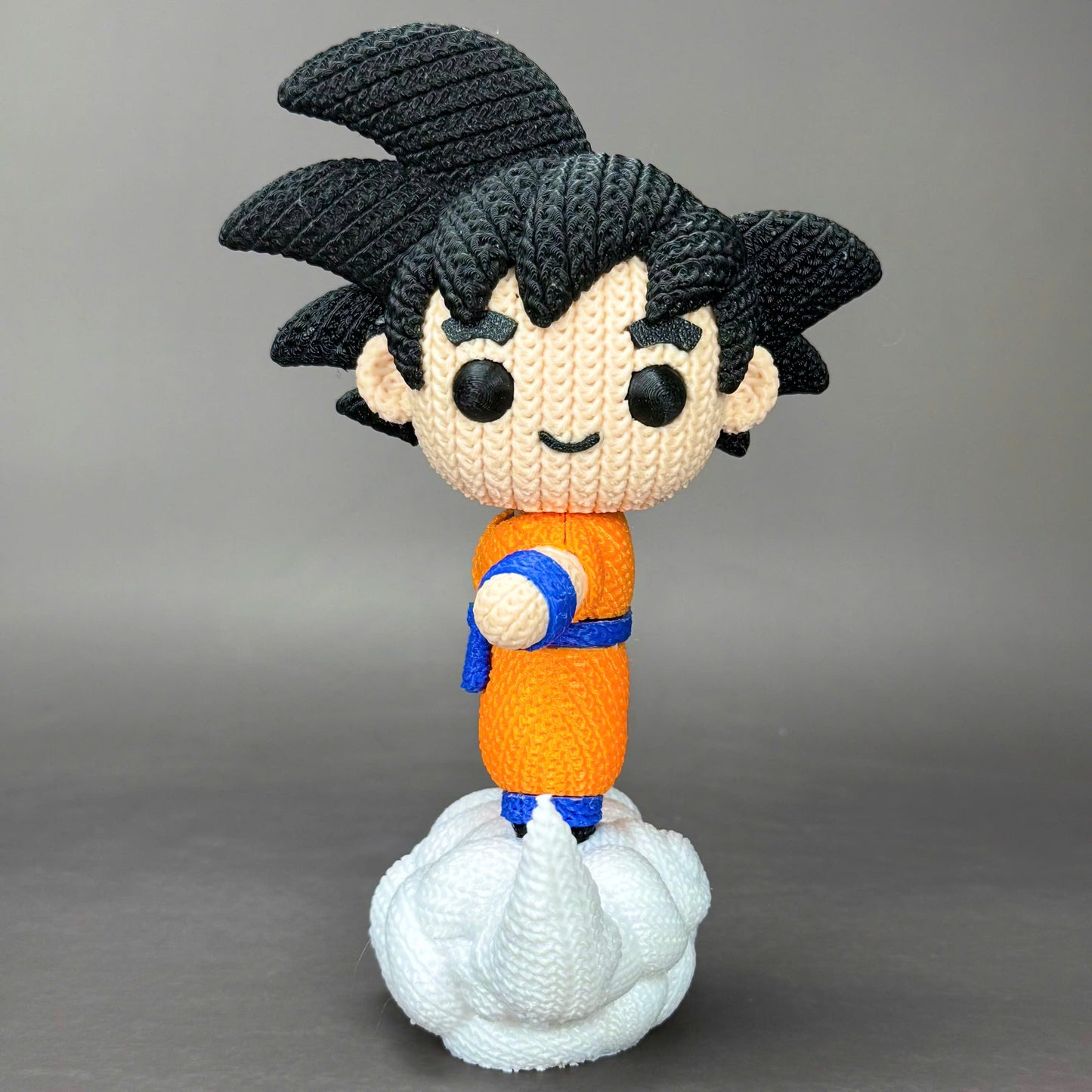 Pupazzo Goku effetto knitted – Figure decorativa stampata in 3D