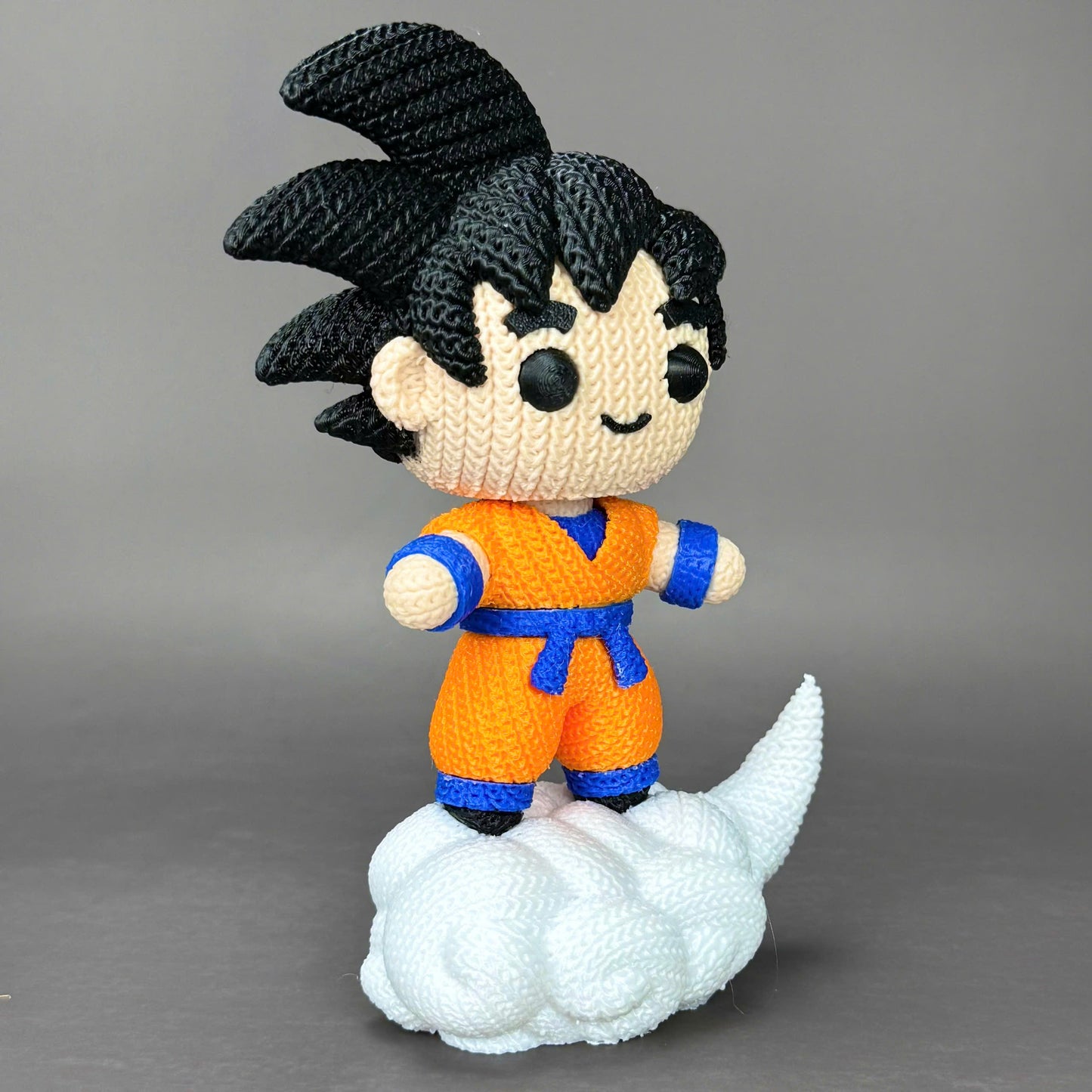 Pupazzo Goku effetto knitted – Figure decorativa stampata in 3D