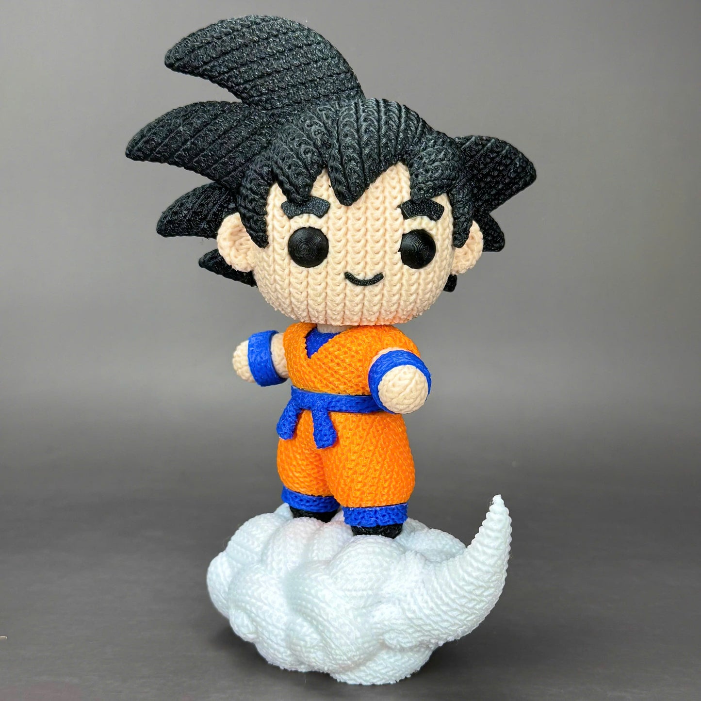 Pupazzo Goku effetto knitted – Figure decorativa stampata in 3D