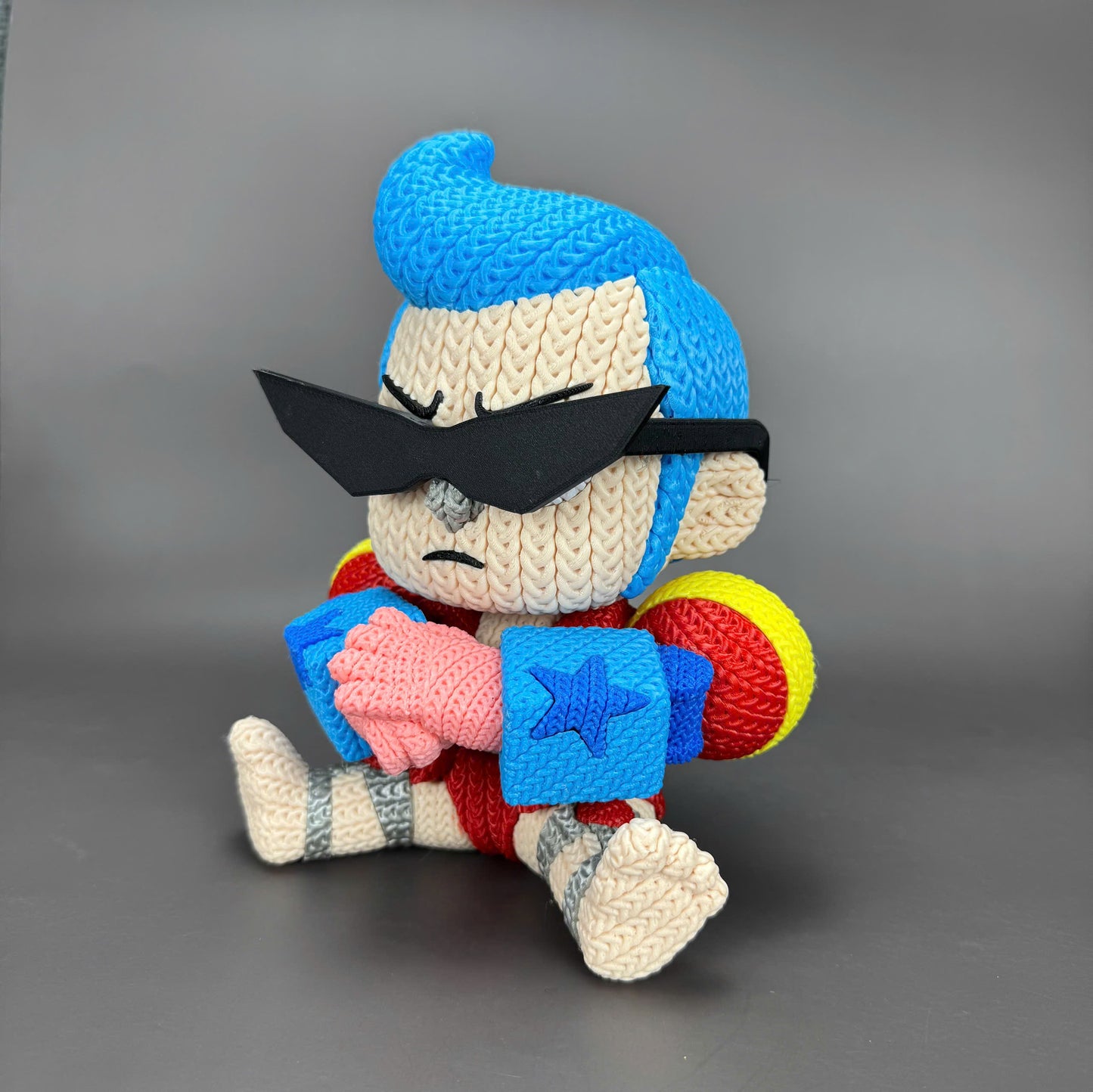 Pupazzo Franky effetto knitted – Figure decorativa stampata in 3D