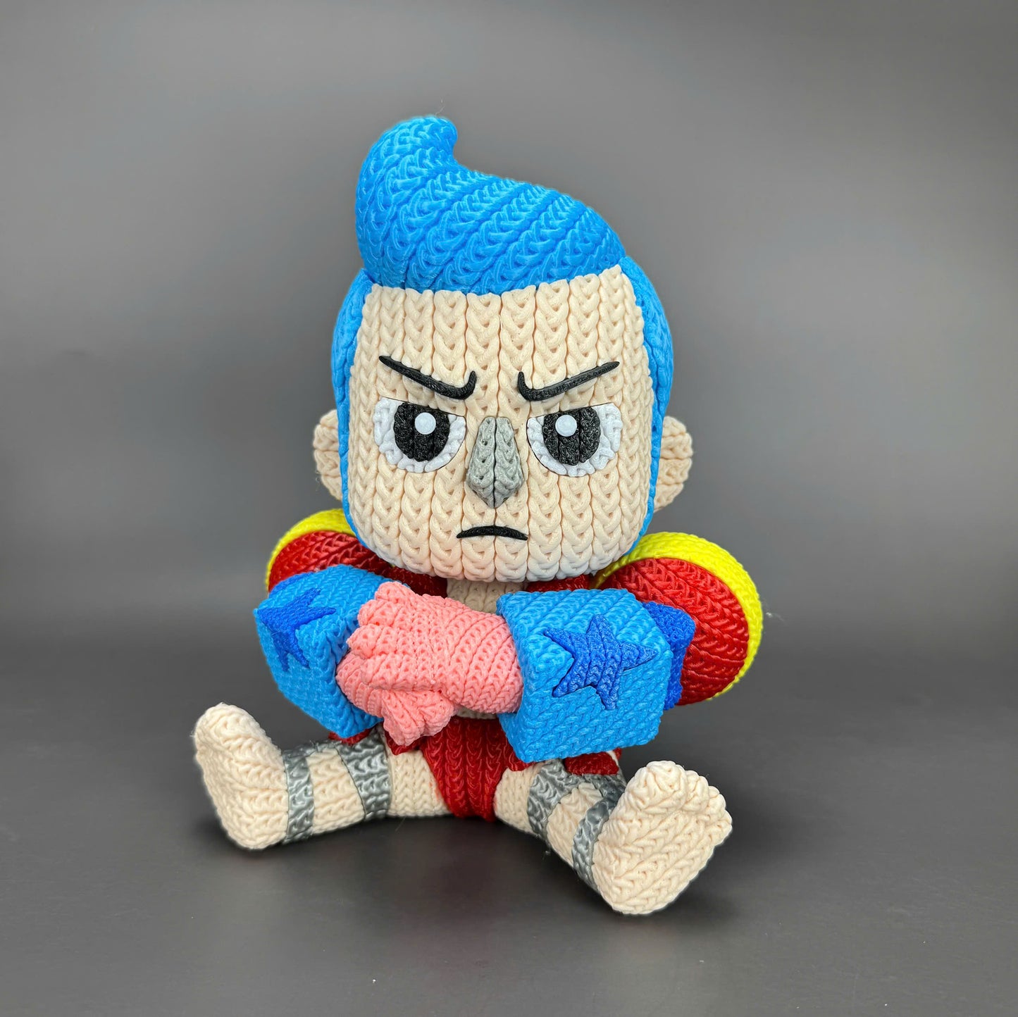 Pupazzo Franky effetto knitted – Figure decorativa stampata in 3D