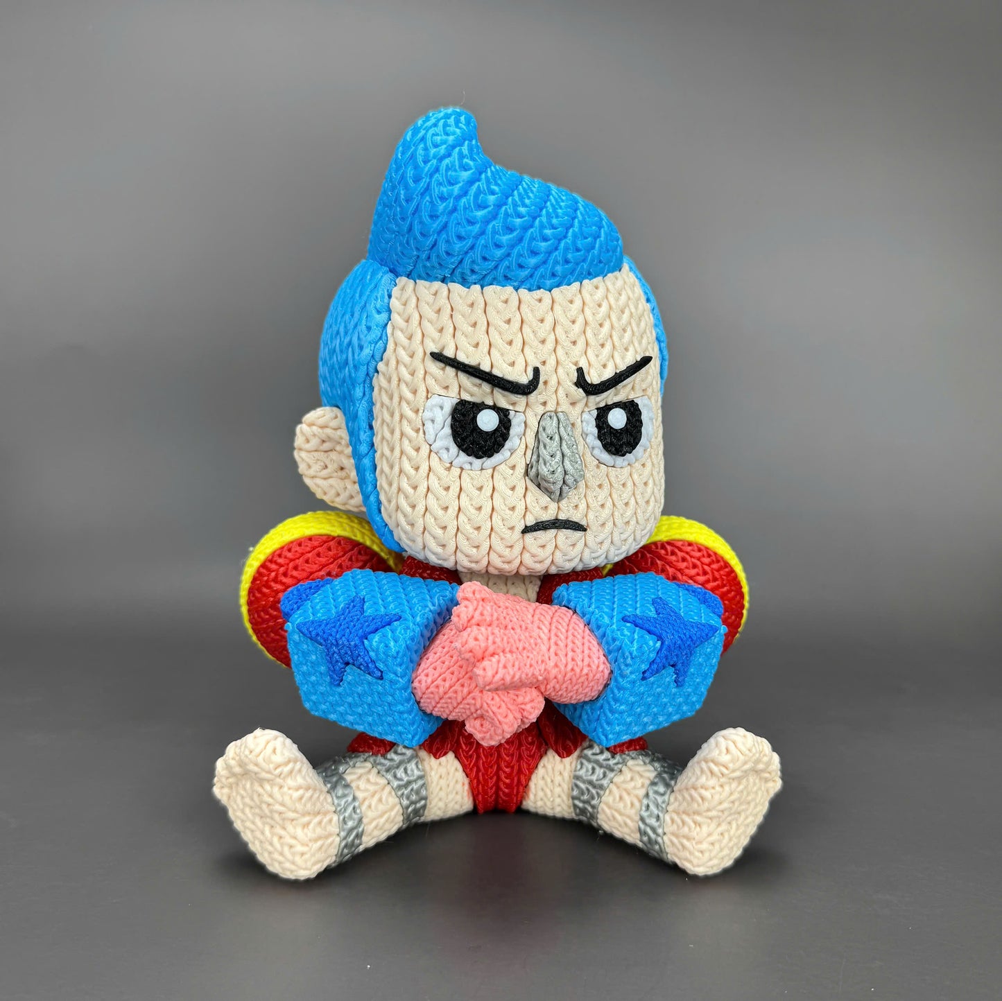 Pupazzo Franky effetto knitted – Figure decorativa stampata in 3D