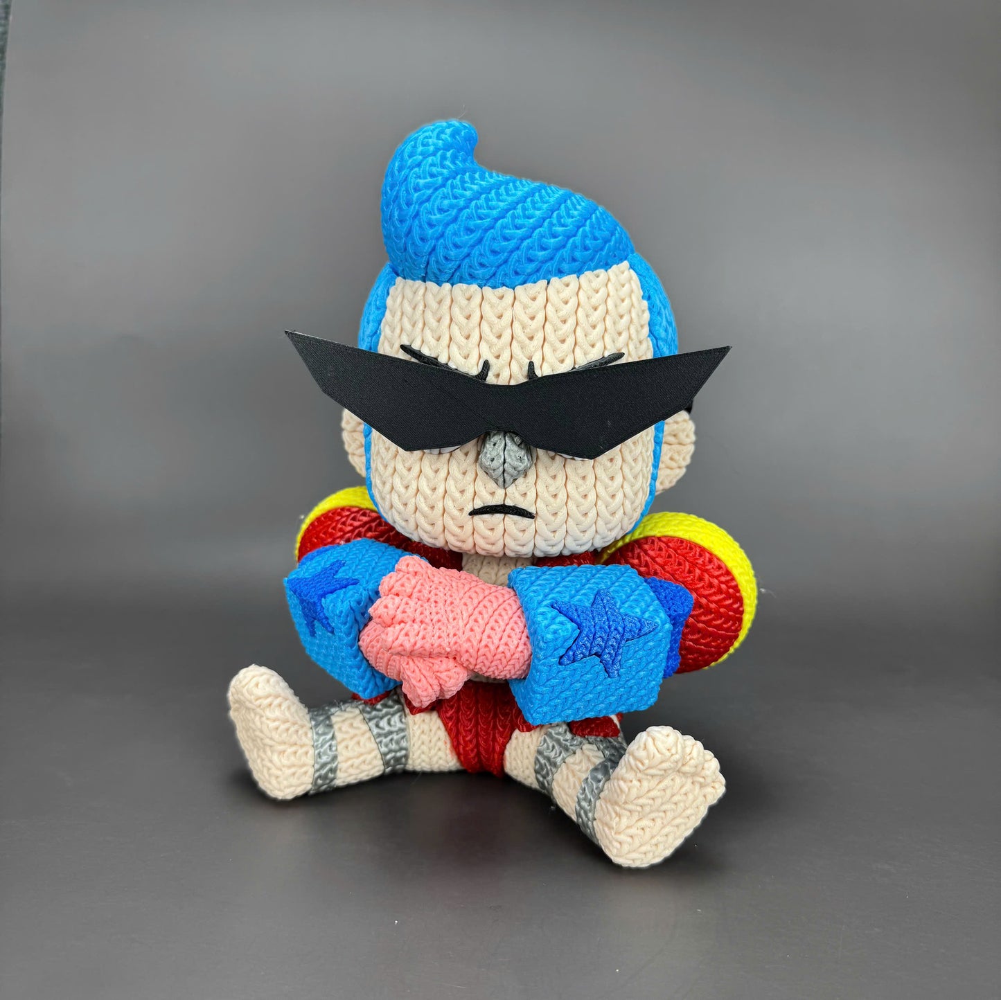 Pupazzo Franky effetto knitted – Figure decorativa stampata in 3D
