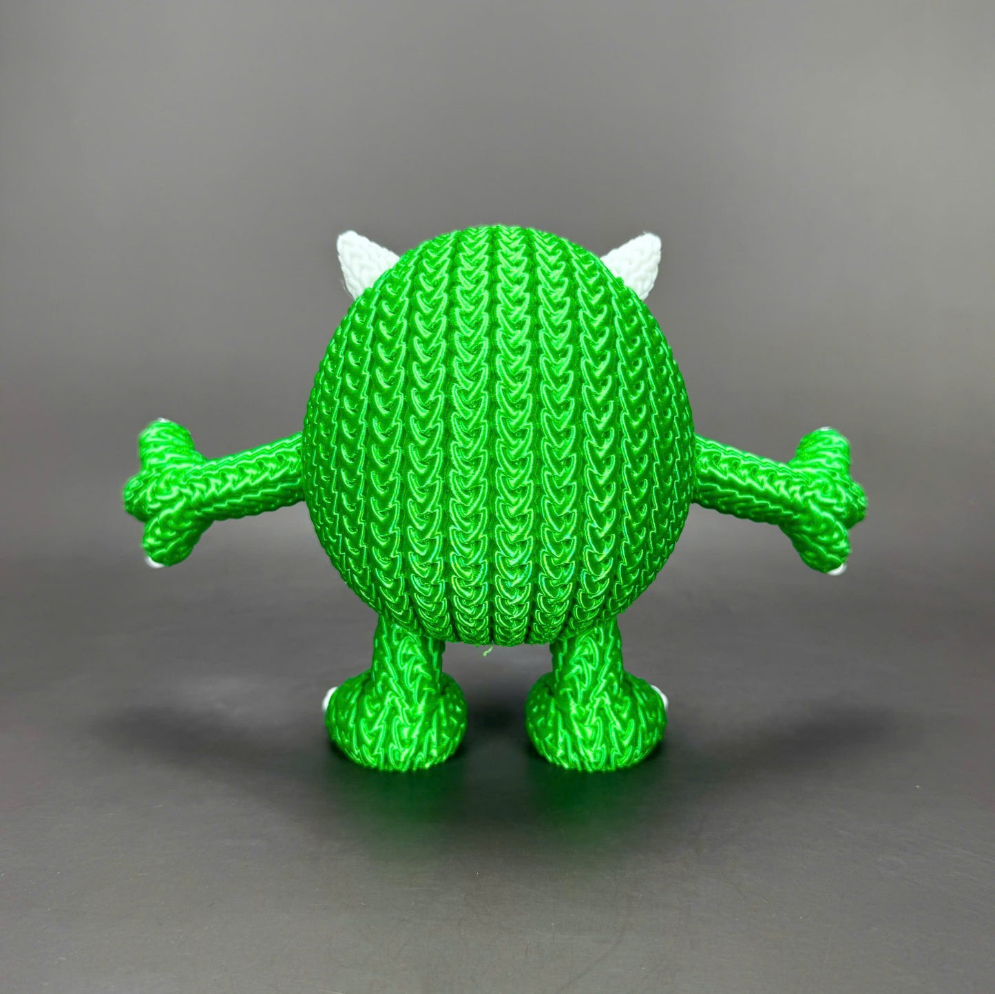 Pupazzo Mike Wazowski effetto knitted – Figure decorativa stampata in 3D