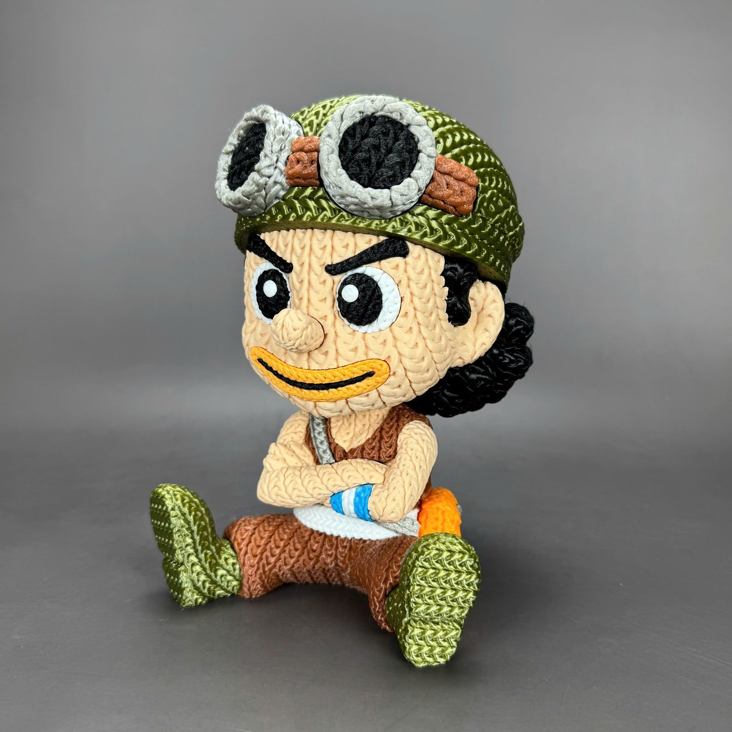 Pupazzo Usopp effetto knitted – Figure decorativa stampata in 3D