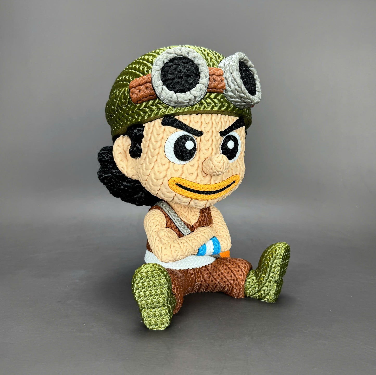 Pupazzo Usopp effetto knitted – Figure decorativa stampata in 3D
