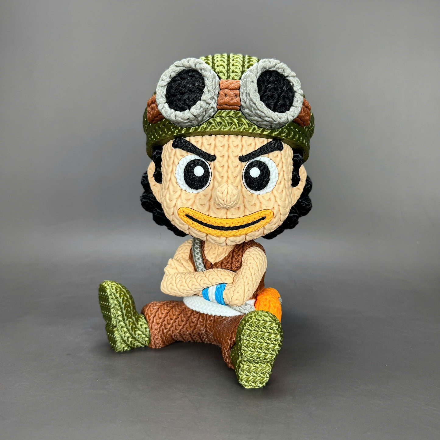 Pupazzo Usopp effetto knitted – Figure decorativa stampata in 3D