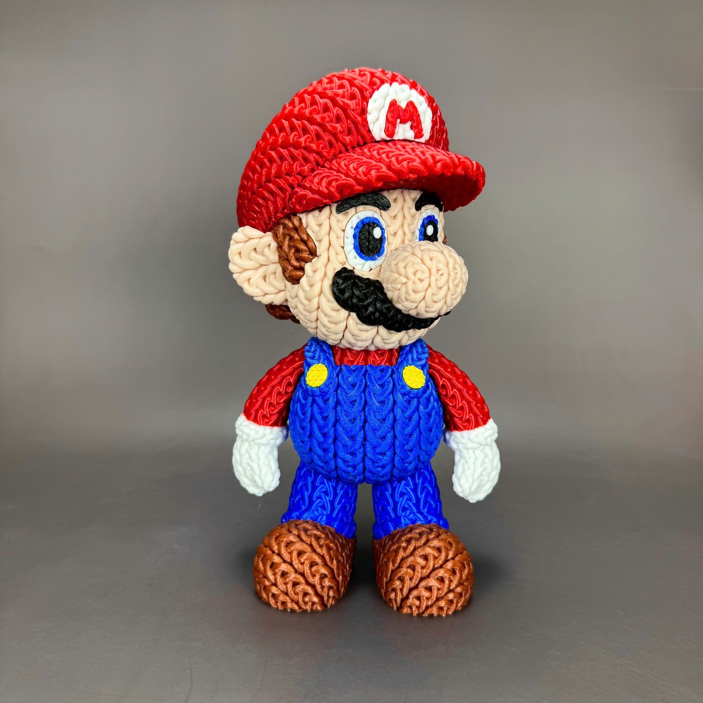 Pupazzo Super Mario effetto knitted – Figure decorativa stampata in 3D