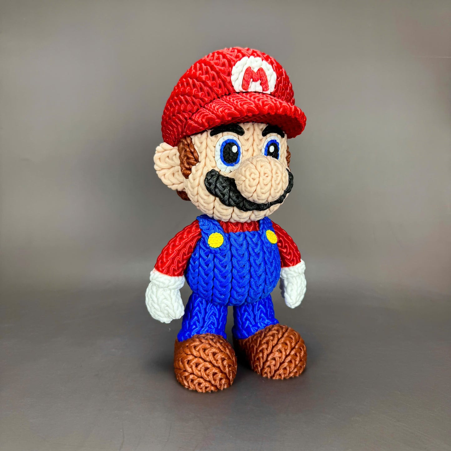 Pupazzo Super Mario effetto knitted – Figure decorativa stampata in 3D