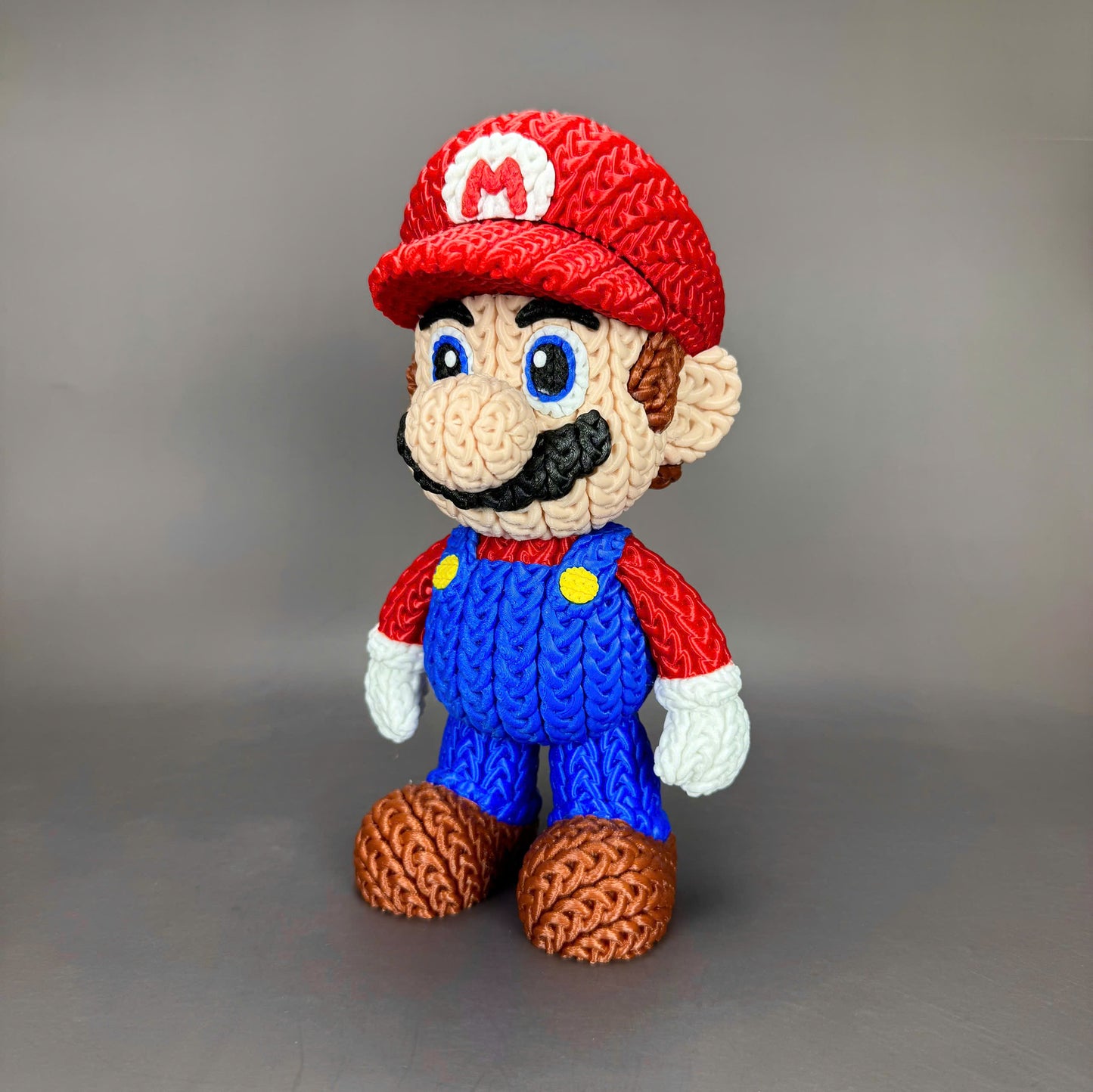 Pupazzo Super Mario effetto knitted – Figure decorativa stampata in 3D
