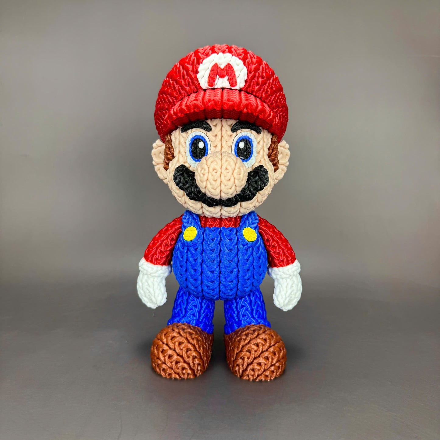 Pupazzo Super Mario effetto knitted – Figure decorativa stampata in 3D