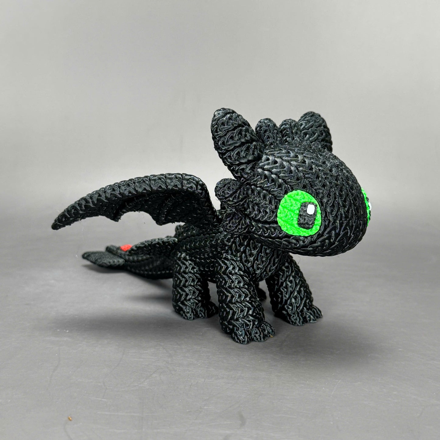 Pupazzo Sdentato Furia Buia effetto knitted – Figure decorativa stampata in 3D