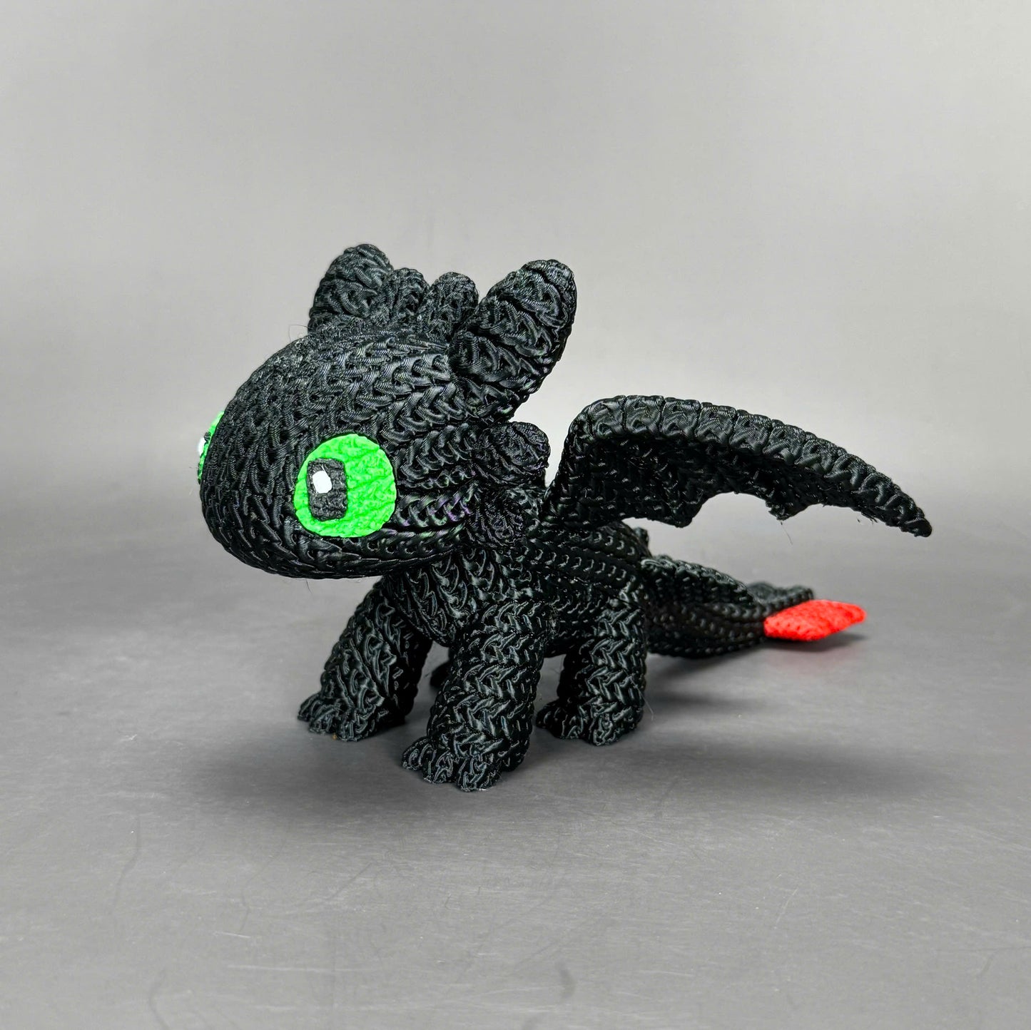 Pupazzo Sdentato Furia Buia effetto knitted – Figure decorativa stampata in 3D