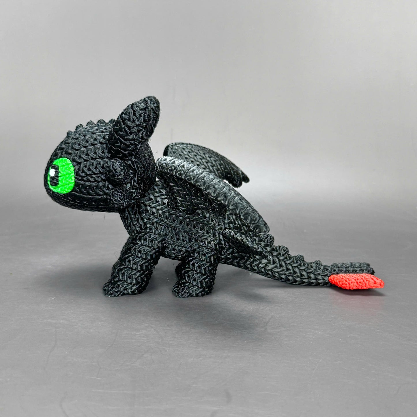 Pupazzo Sdentato Furia Buia effetto knitted – Figure decorativa stampata in 3D