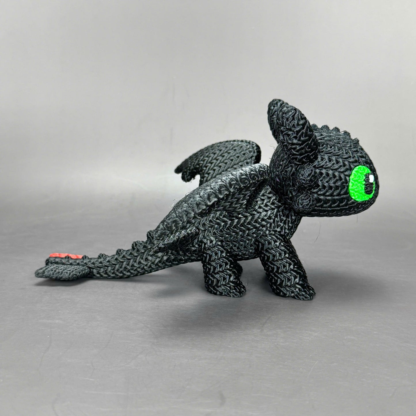 Pupazzo Sdentato Furia Buia effetto knitted – Figure decorativa stampata in 3D