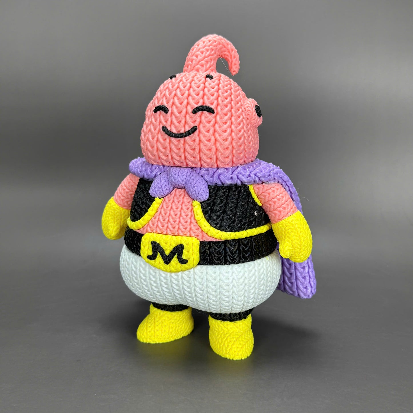 Pupazzo Majin Bu effetto knitted – Figure decorativa stampata in 3D