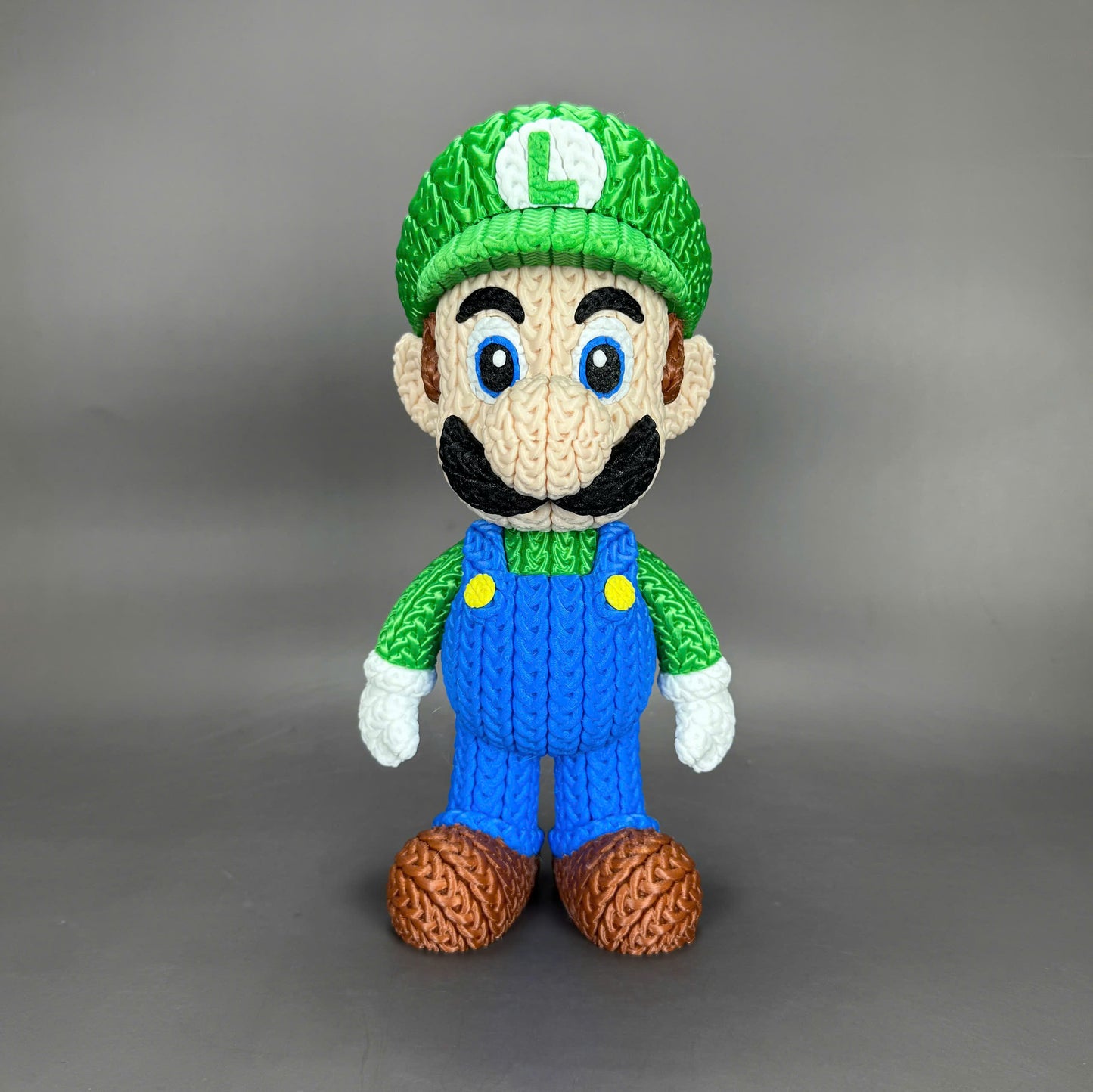Pupazzo Luigi effetto knitted – Figure decorativa stampata in 3D