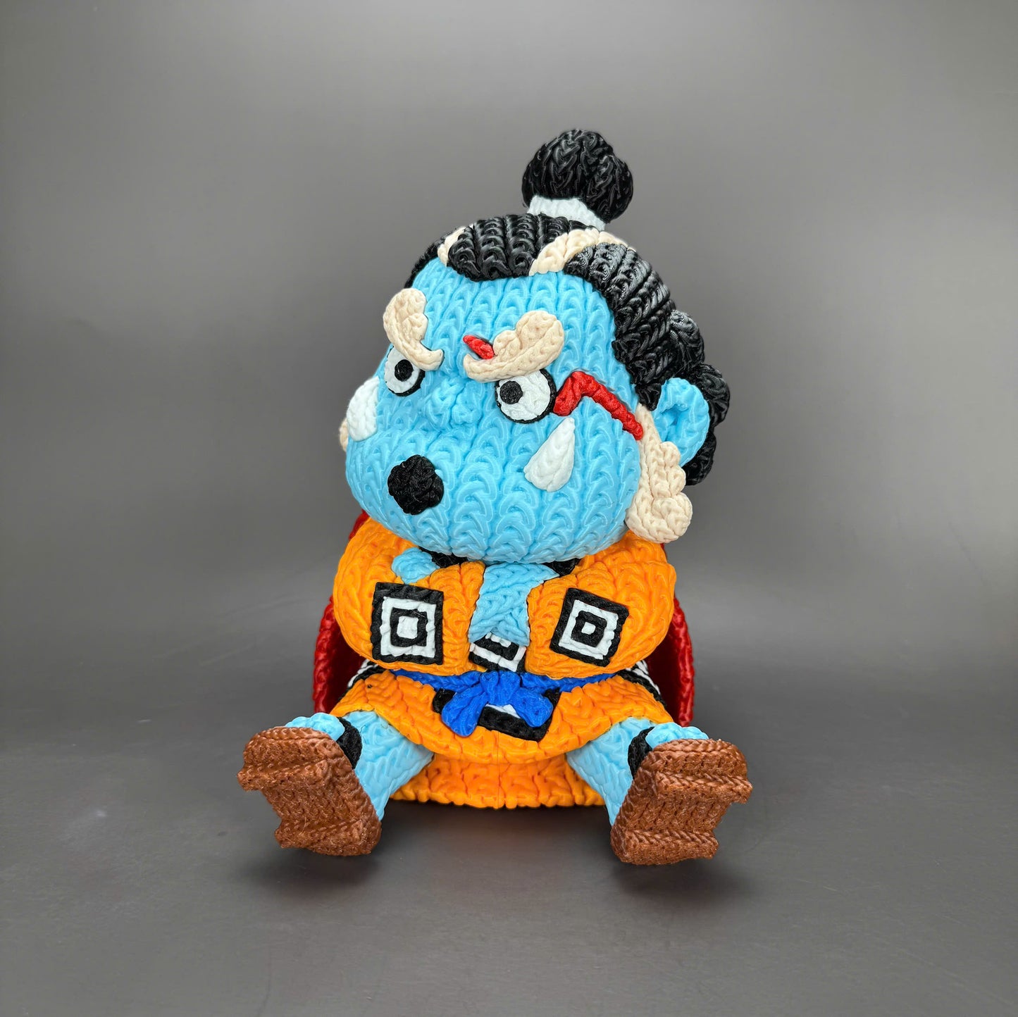 Pupazzo Jinbe effetto knitted – Figure decorativa stampata in 3D