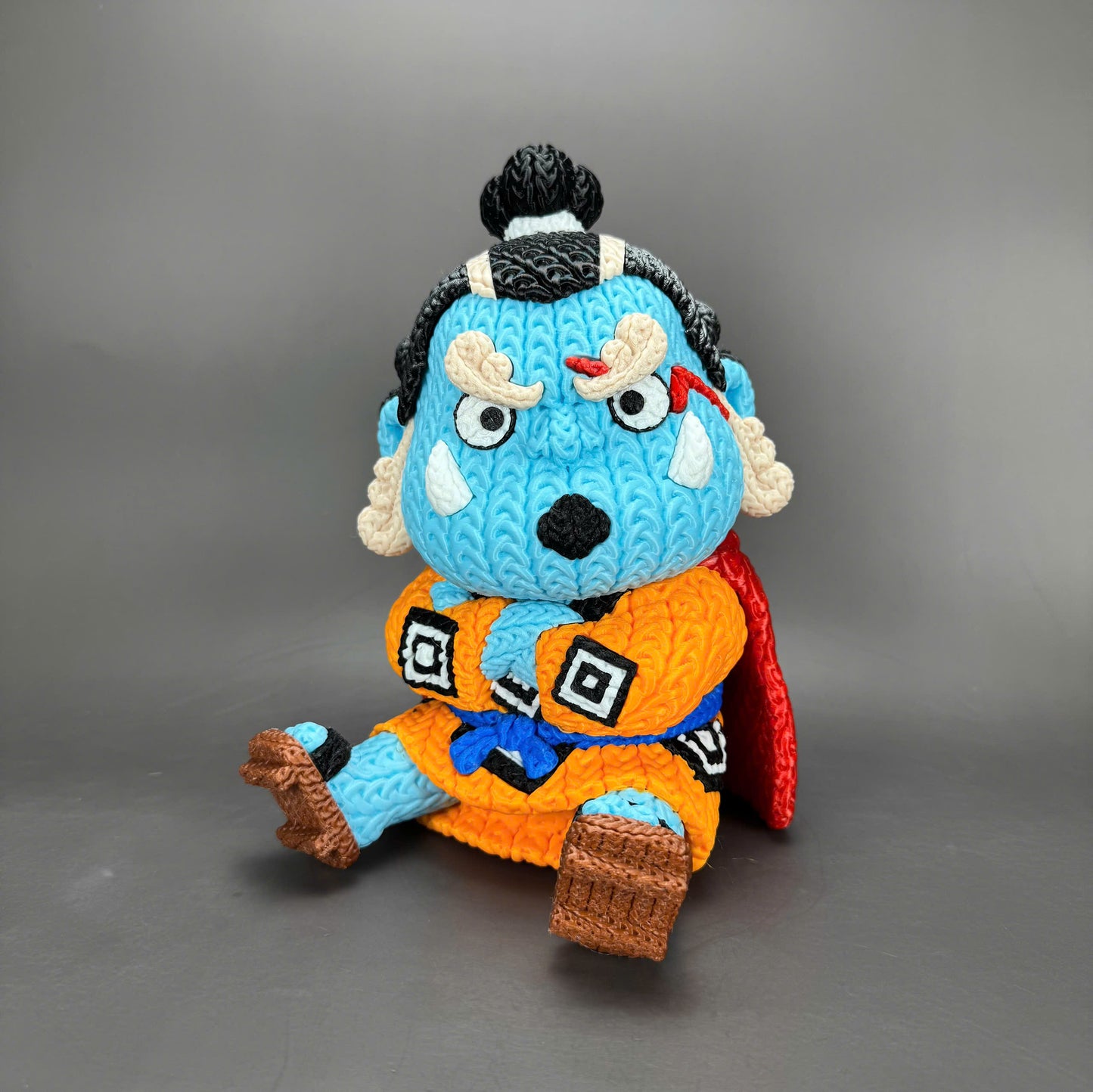 Pupazzo Jinbe effetto knitted – Figure decorativa stampata in 3D