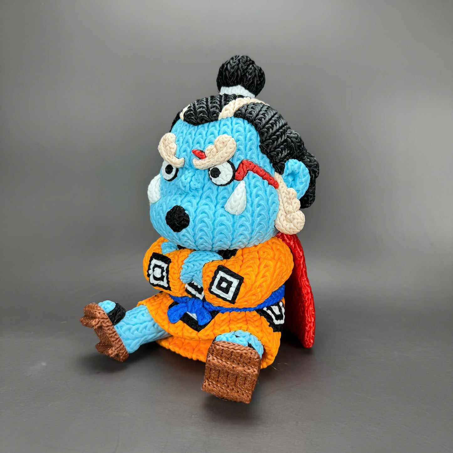 Pupazzo Jinbe effetto knitted – Figure decorativa stampata in 3D