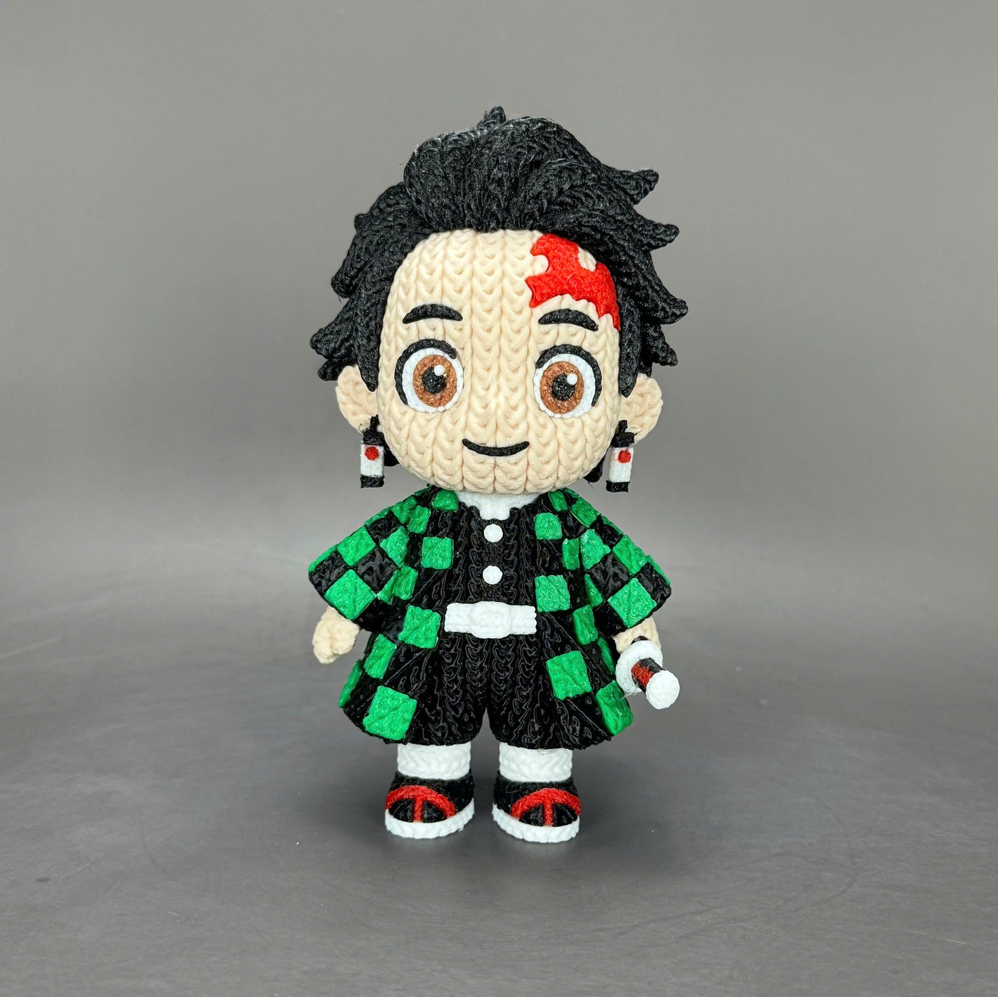 Pupazzo Tanjiro effetto knitted – Figure decorativa stampata in 3D