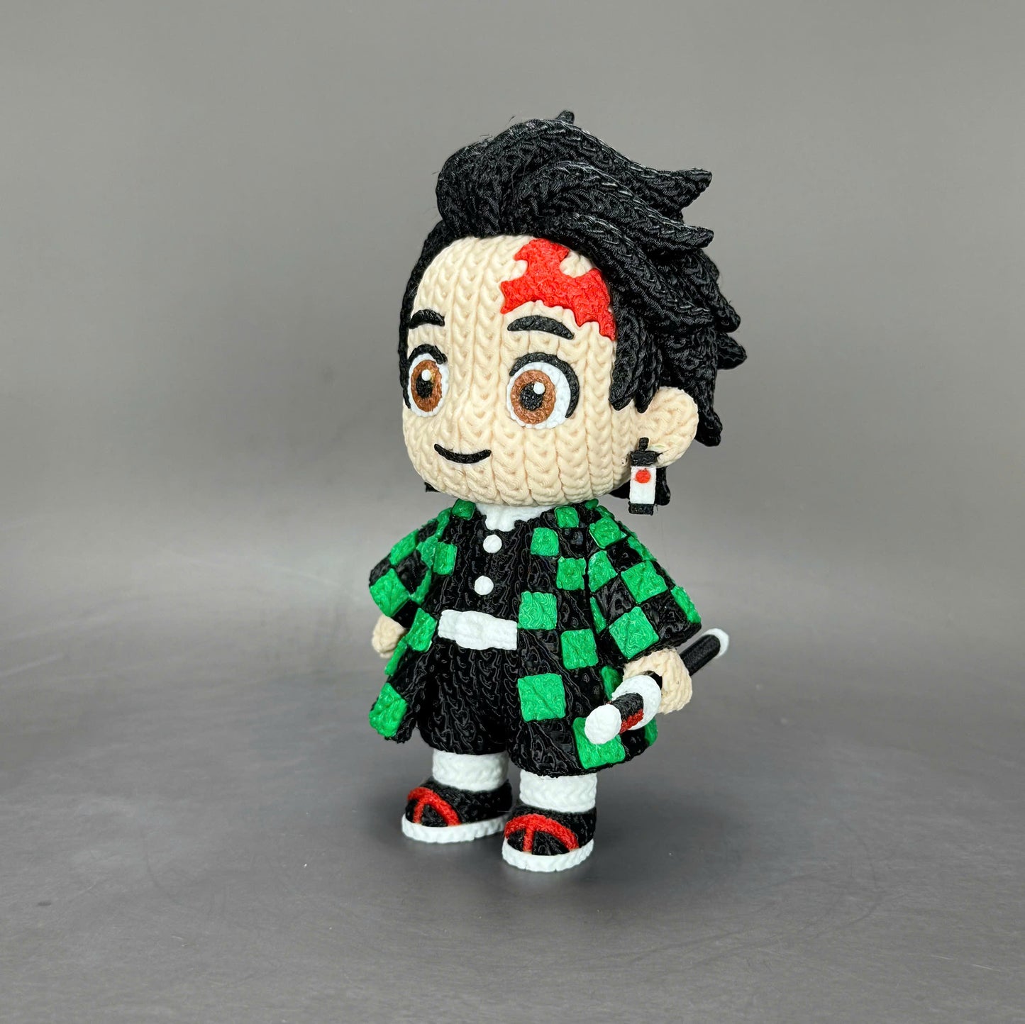 Pupazzo Tanjiro effetto knitted – Figure decorativa stampata in 3D