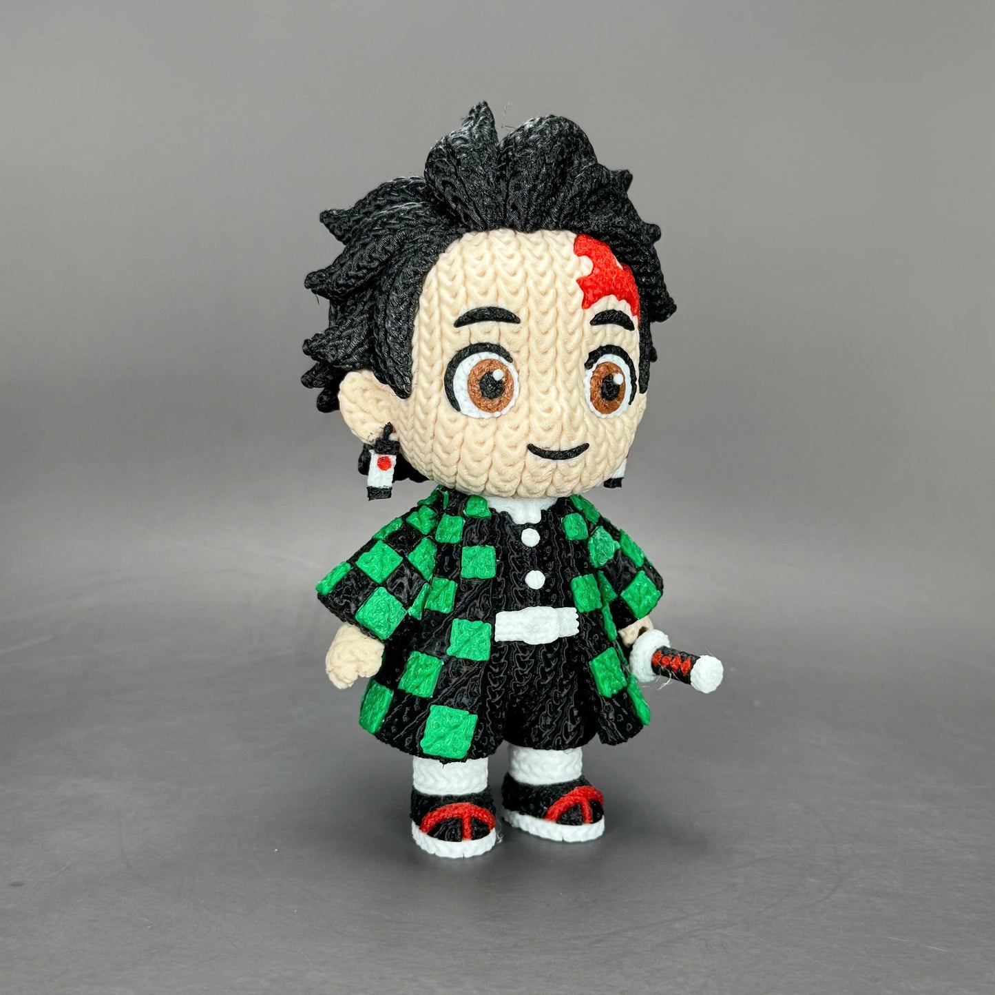 Pupazzo Tanjiro effetto knitted – Figure decorativa stampata in 3D