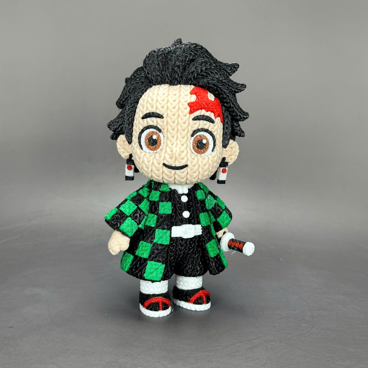 Pupazzo Tanjiro effetto knitted – Figure decorativa stampata in 3D
