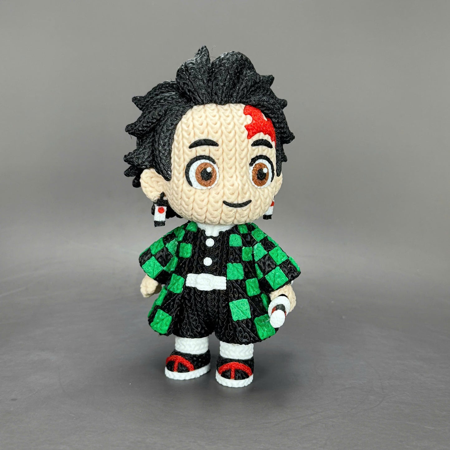 Pupazzo Tanjiro effetto knitted – Figure decorativa stampata in 3D