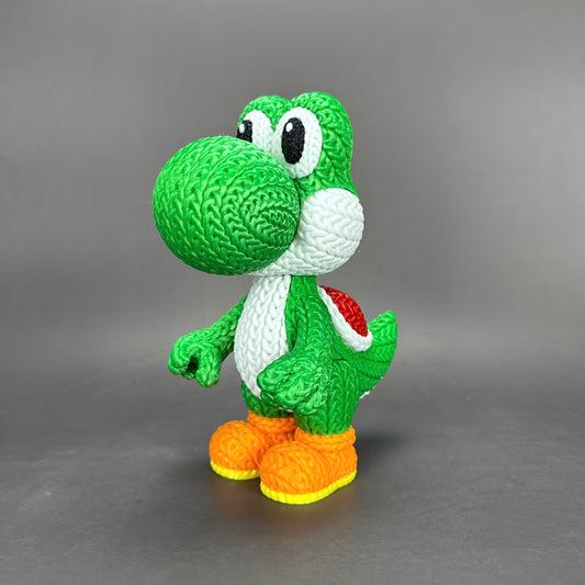 Pupazzo Yoshi effetto knitted – Figure decorativa stampata in 3D