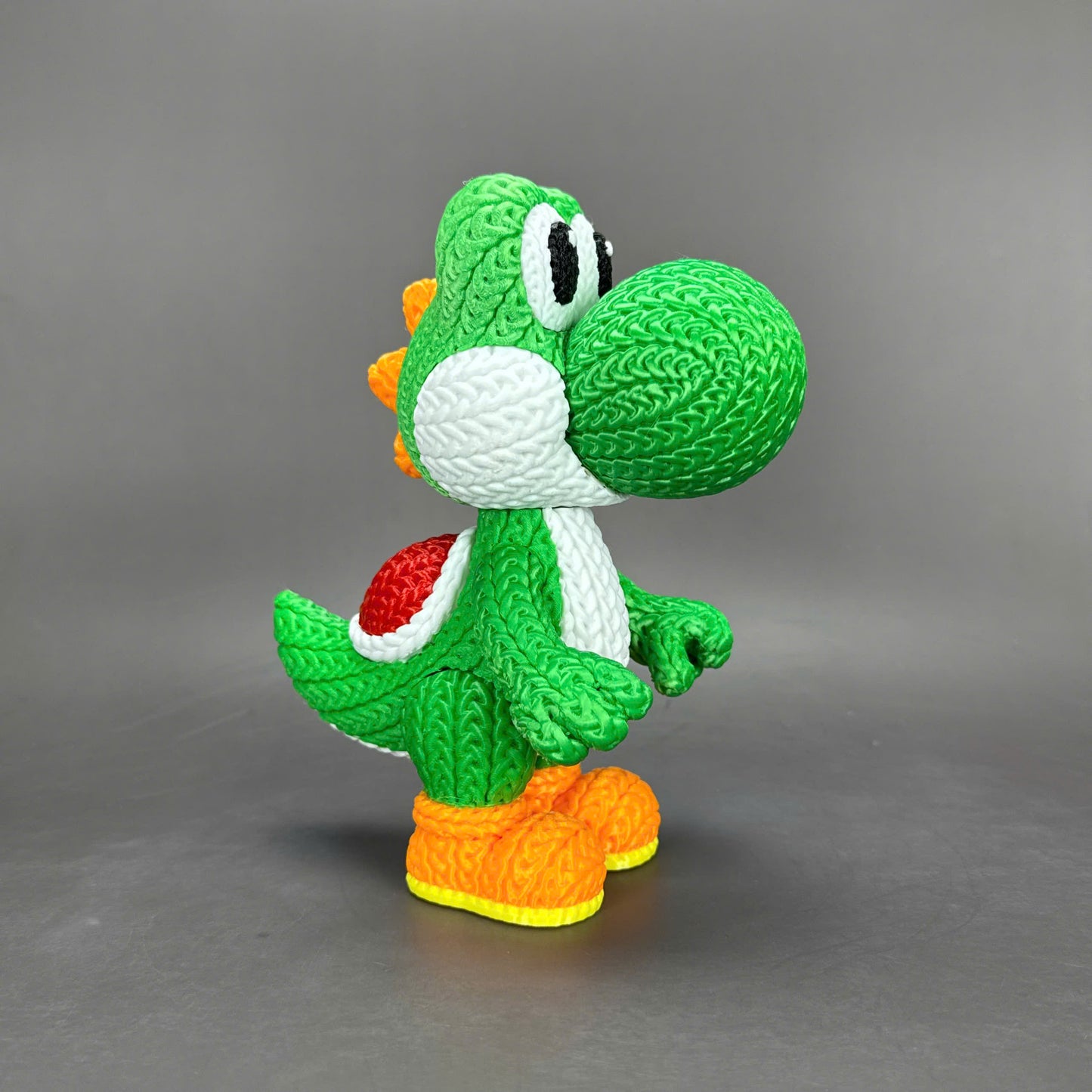 Pupazzo Yoshi effetto knitted – Figure decorativa stampata in 3D