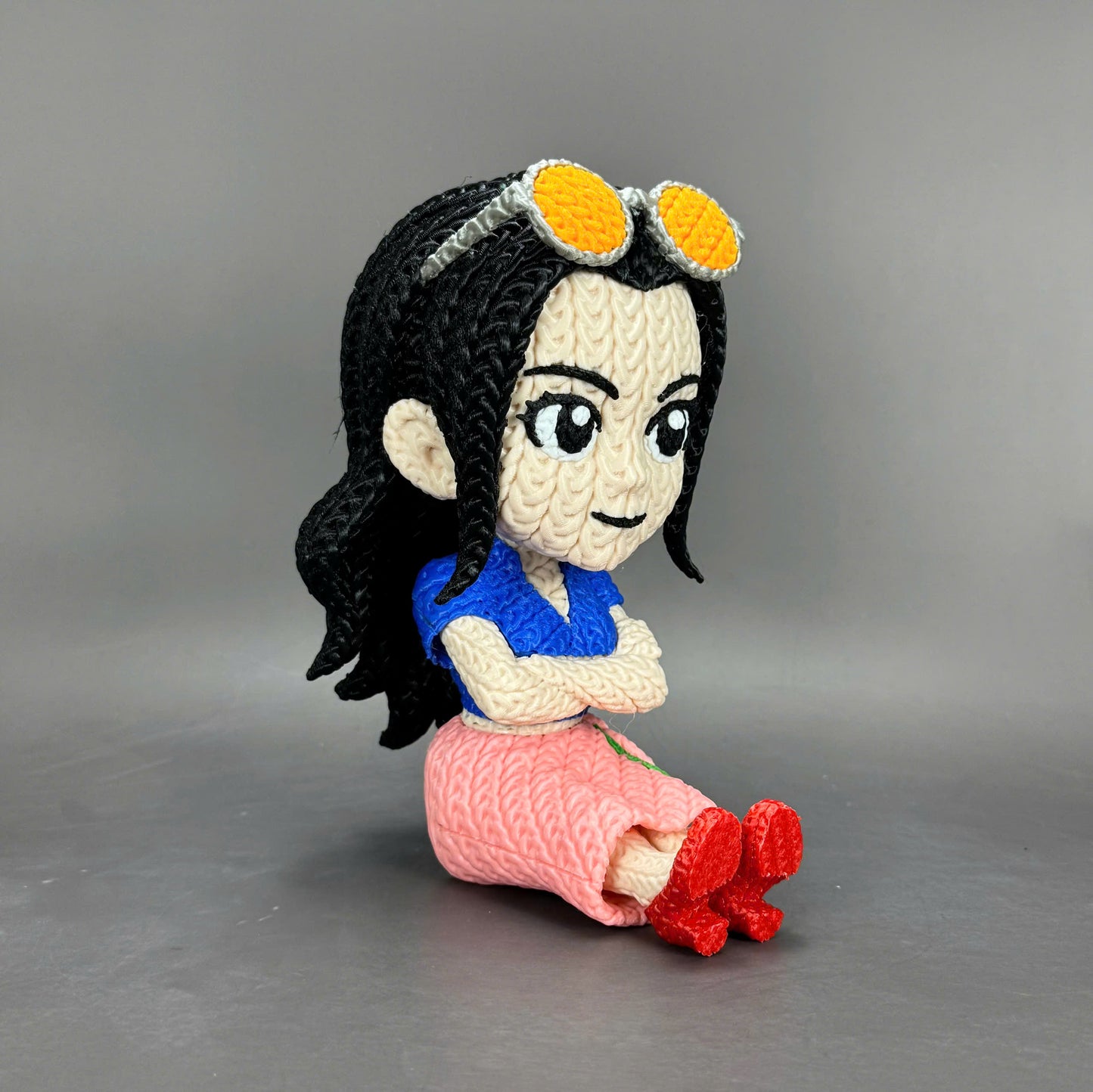 Pupazzo Nico Robin effetto knitted – Figure decorativa stampata in 3D