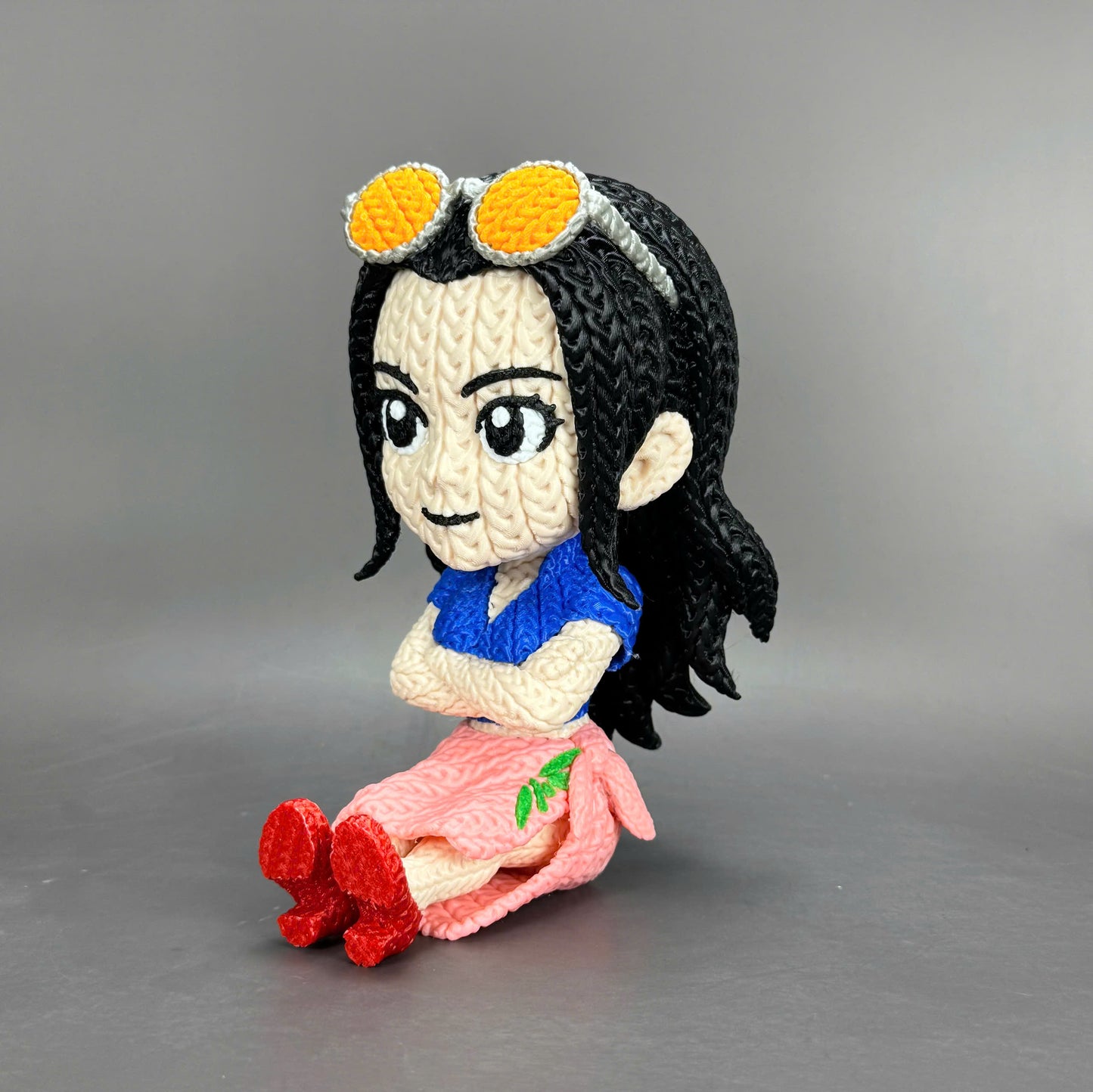 Pupazzo Nico Robin effetto knitted – Figure decorativa stampata in 3D