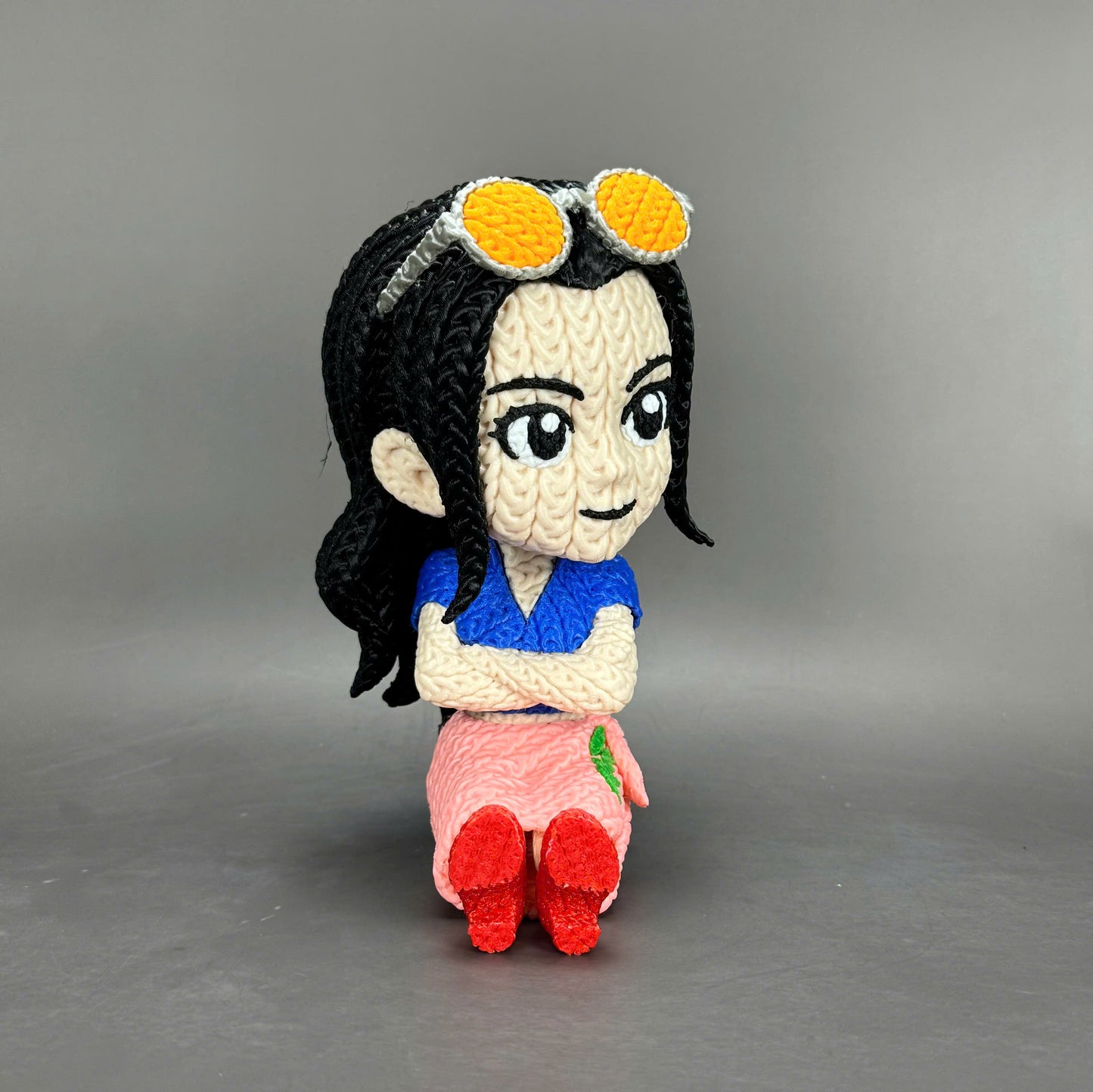Pupazzo Nico Robin effetto knitted – Figure decorativa stampata in 3D